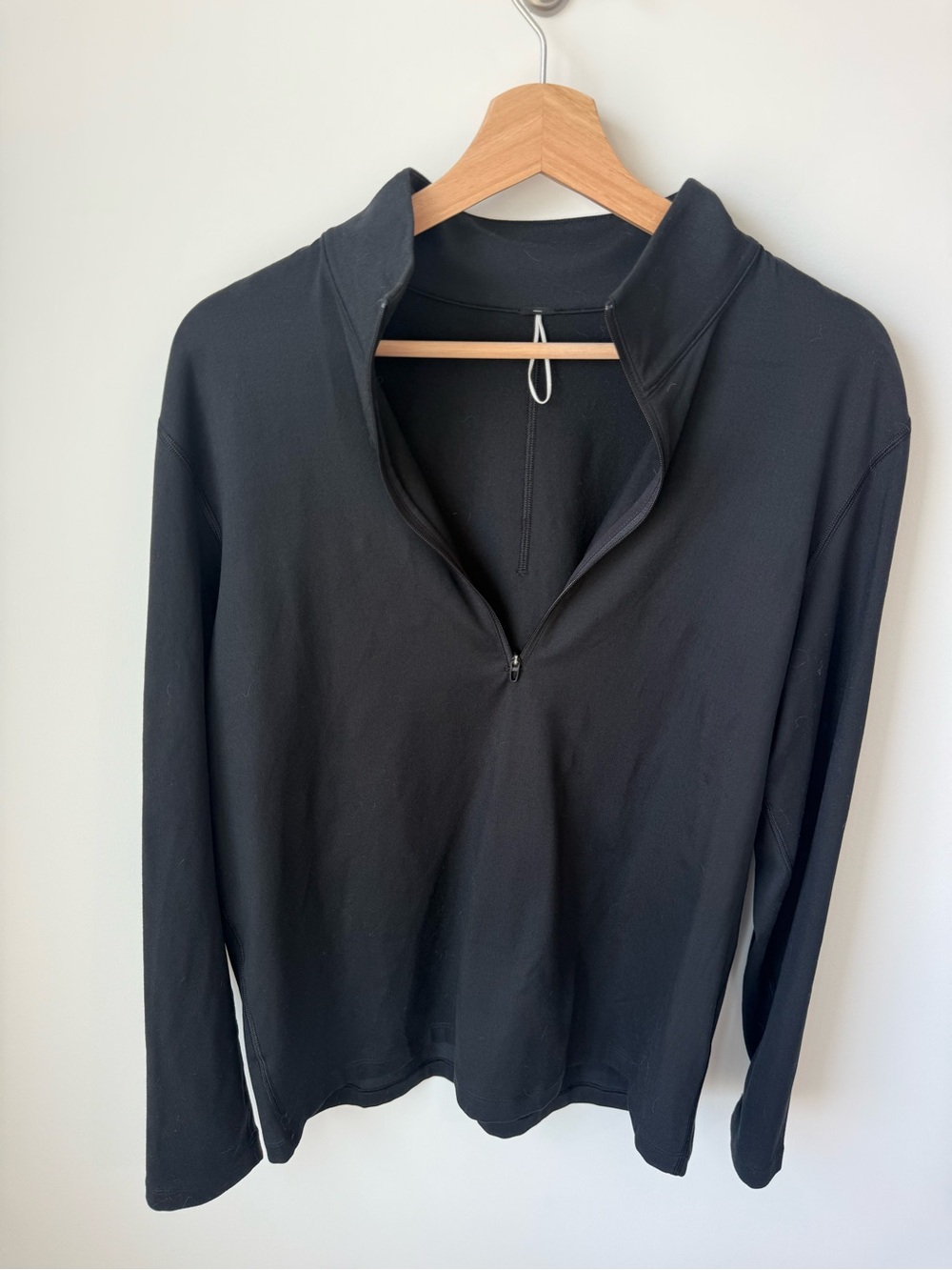 Lululemon Men’s Soft Jersey Black Half-Zip Long Sleeve Top | M
